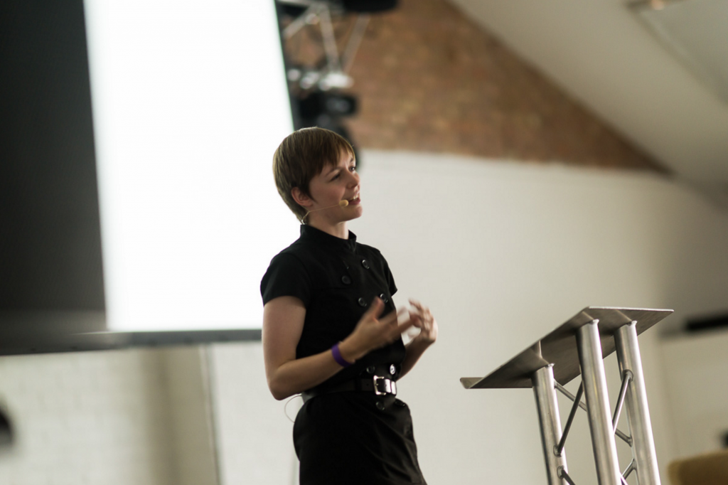 Rachel at The Jam conference in London, 2015
